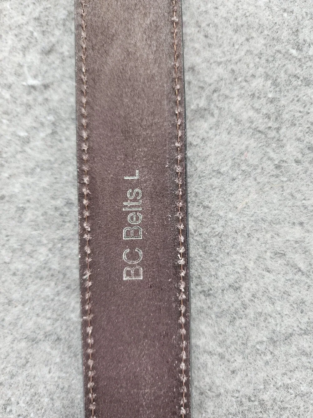 BC Belt Mens Large Brown Leather Steer Head Buckle